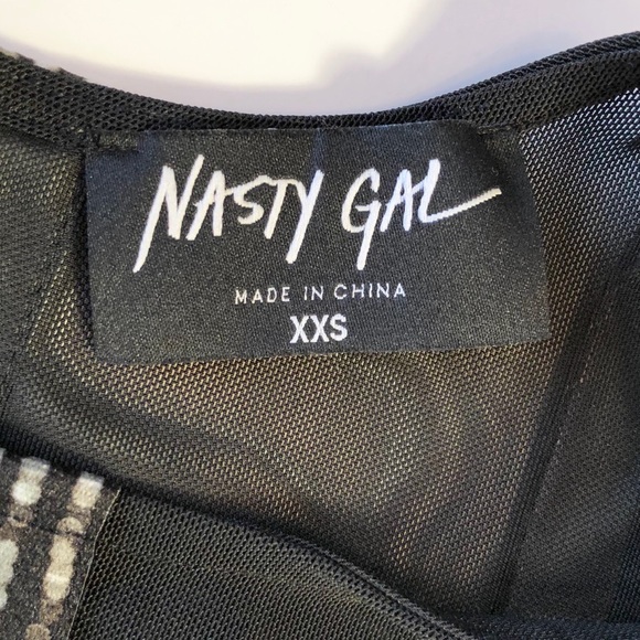 Nasty Gal XXS Black bandage Body Con dress - Picture 7 of 8